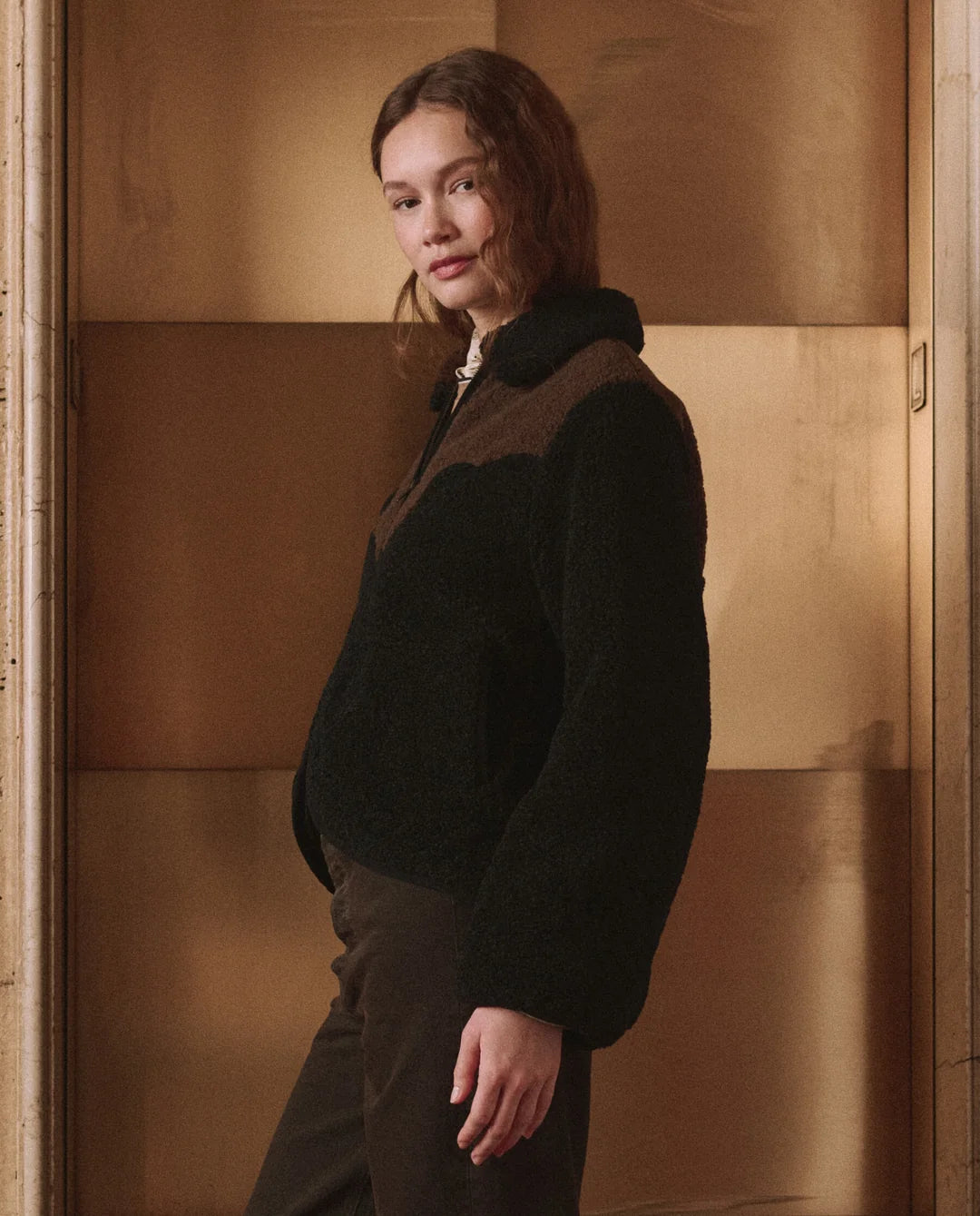 The Reversible Western Yoke Pasture Jacket. Black w/ Brown