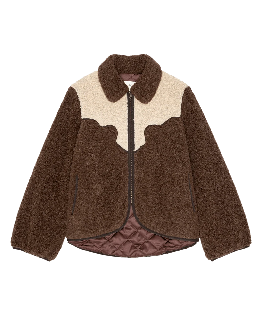 The Reversible Western Yoke Pasture Jacket. Brown w/ Cream