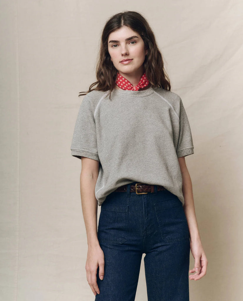 The Short Sleeve Sweatshirt. Varsity Grey