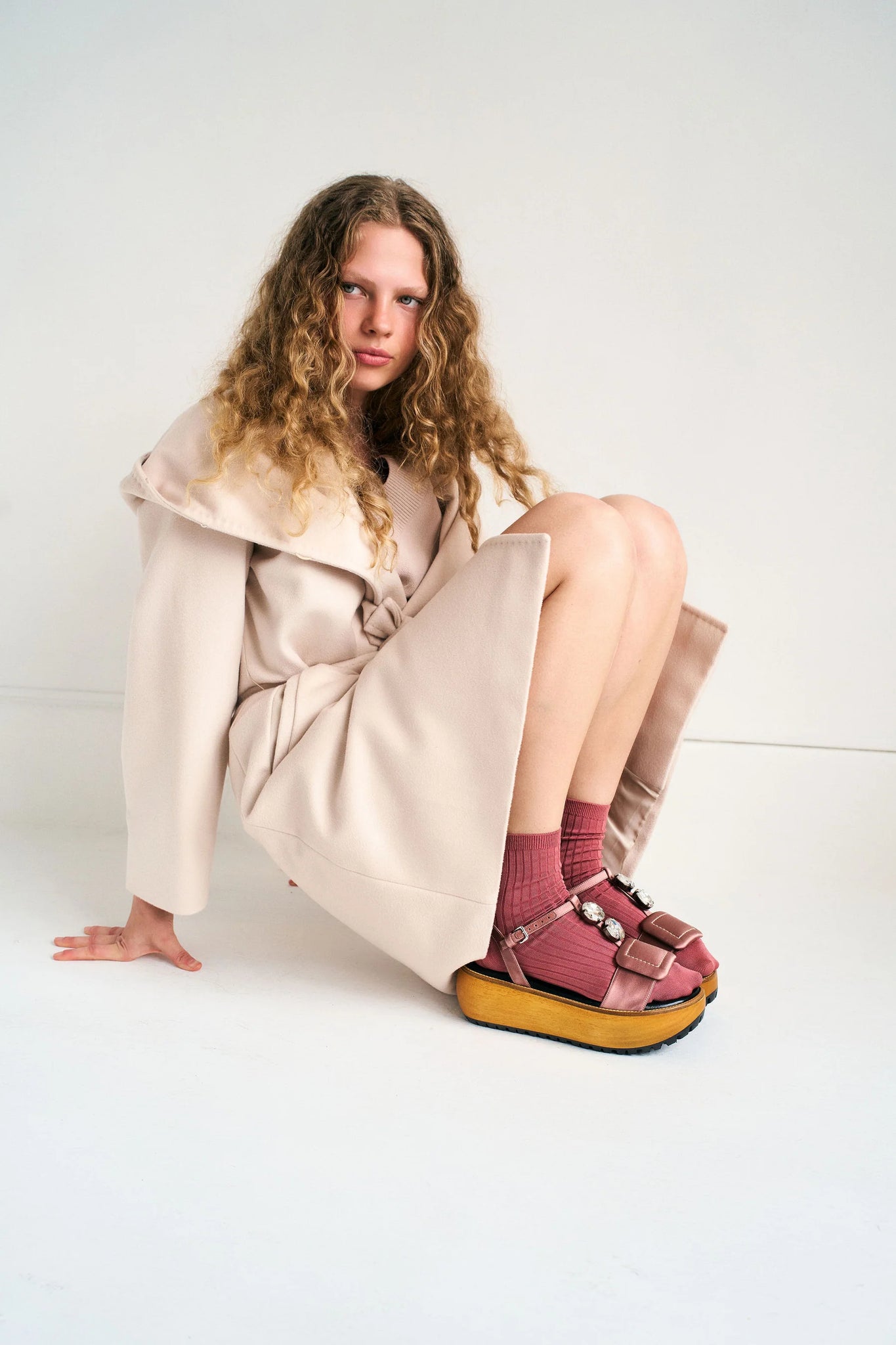The Trouser Socks in Rose Gold