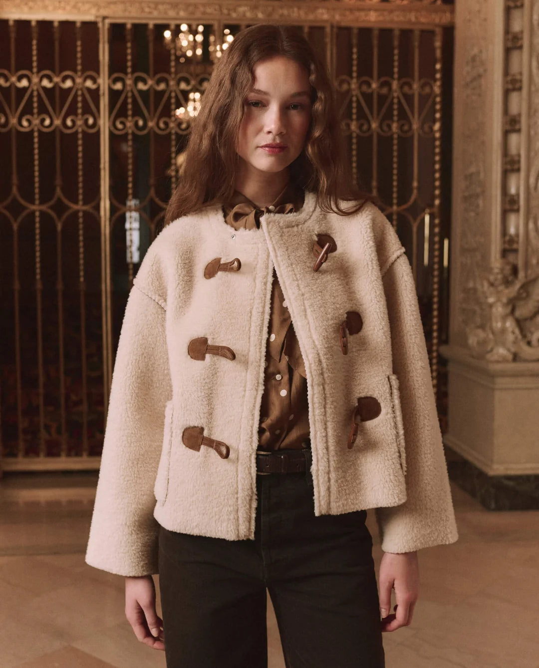The Woodside Toggle Coat. Cream