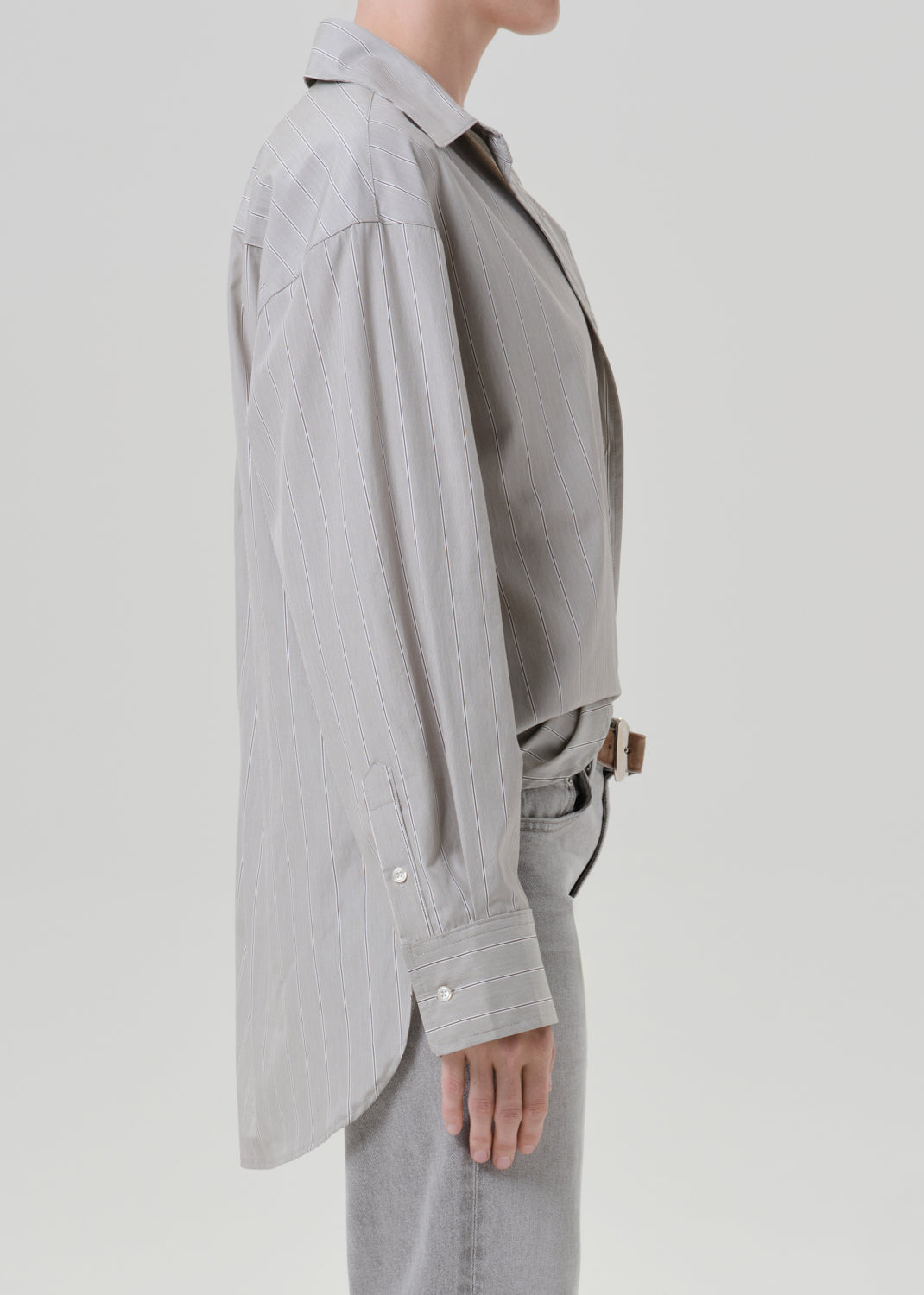 Thea Boyfriend Shirt in Marseille Stripe