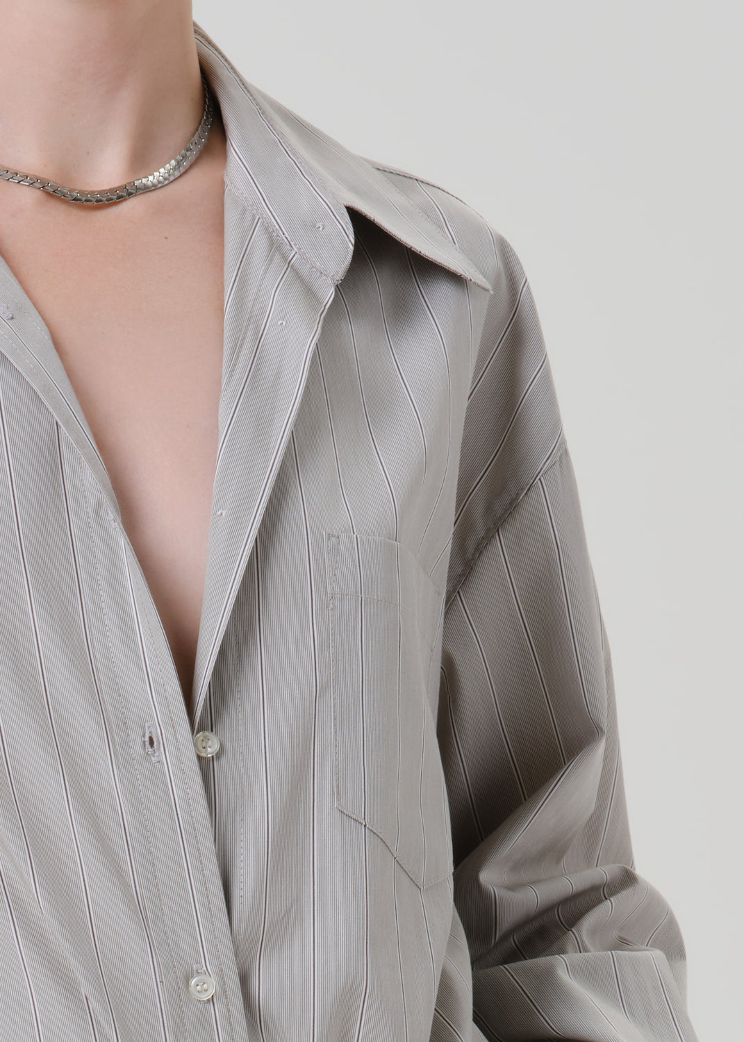 Thea Boyfriend Shirt in Marseille Stripe