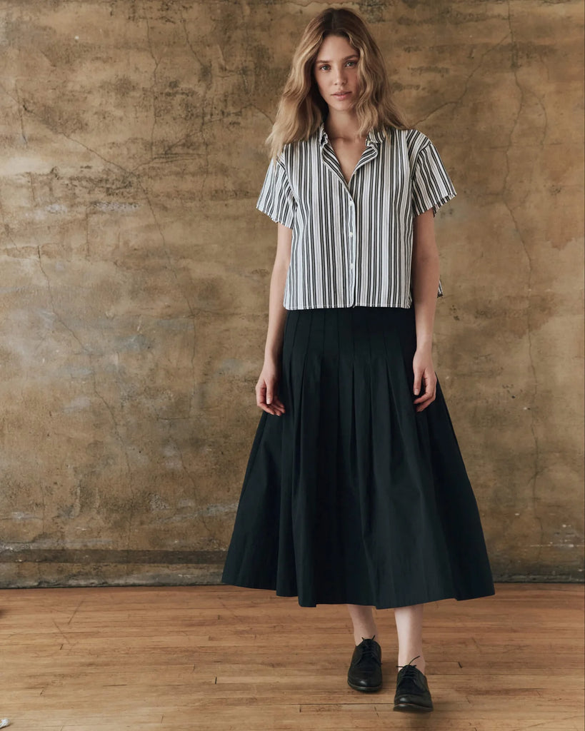 The Valor Top. Parchment Stripe