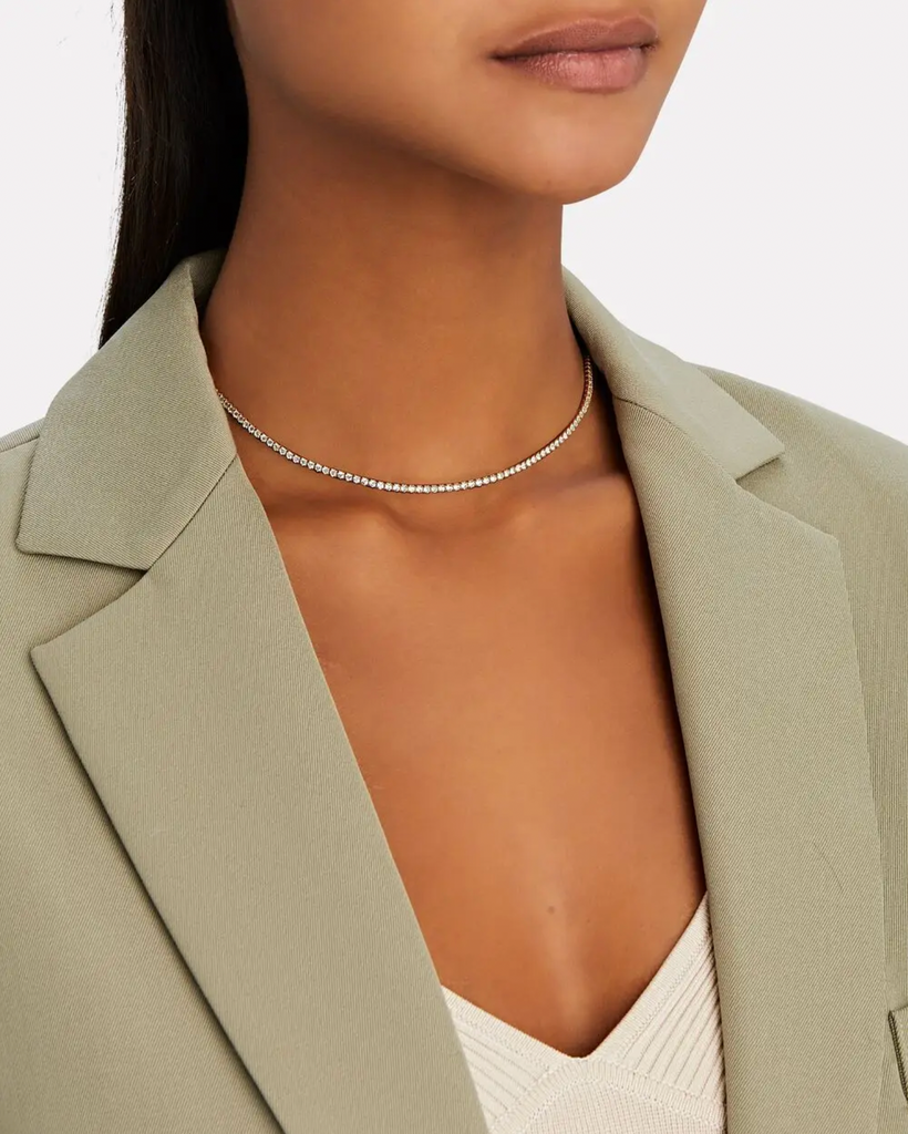 Tish Tennis Necklace in Gold