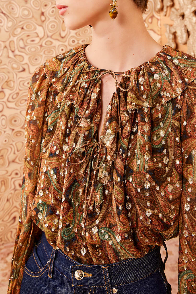 Emilie Blouse in Tiger's Eye