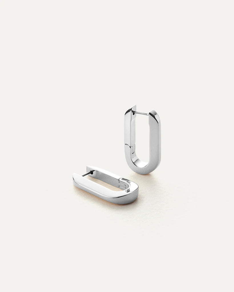 Mega U-Link Earrings in Silver