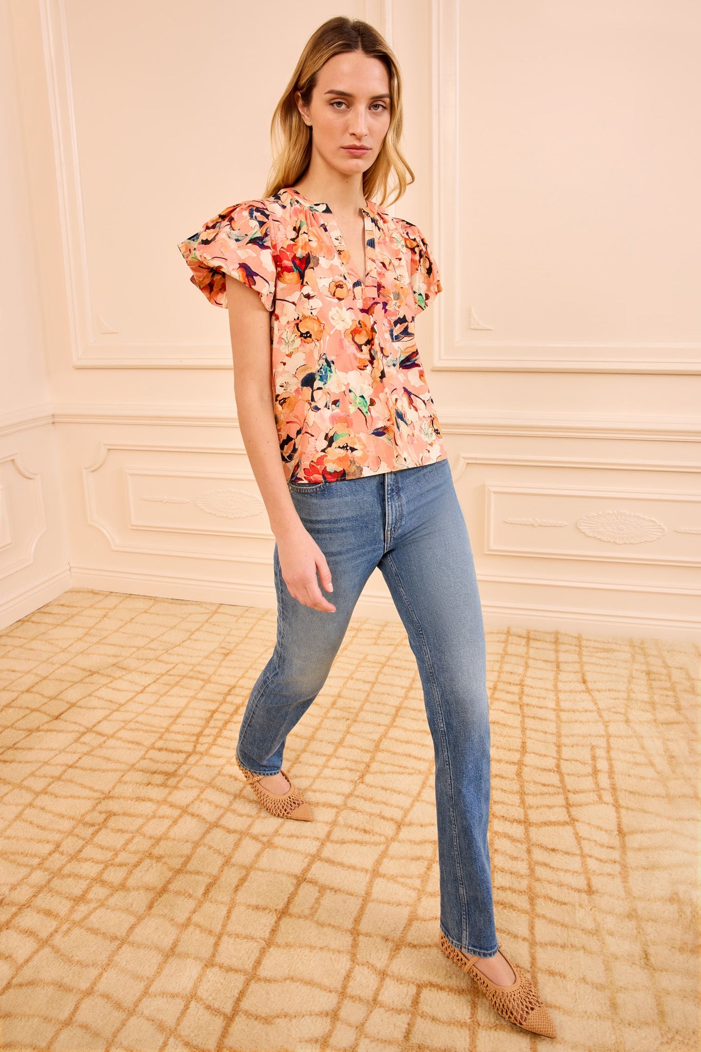 Abril Cotton Top in Camellia