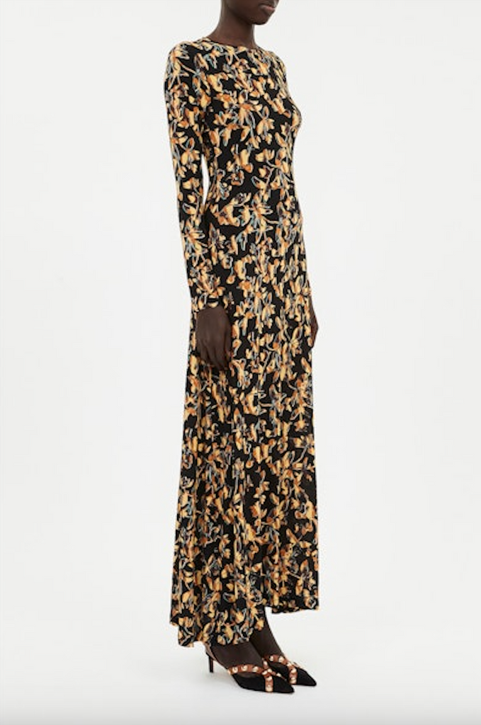 Amari Jersey Long Sleeve Dress in Solaris