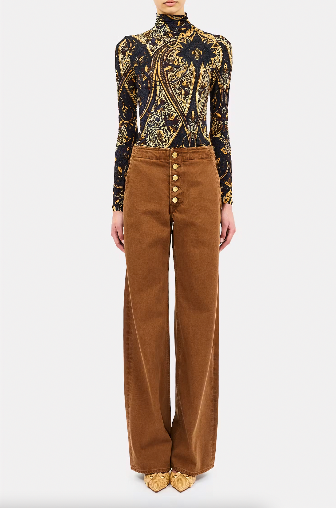 Aurelia Long Sleeve Jersey Top in Twilight Paisley