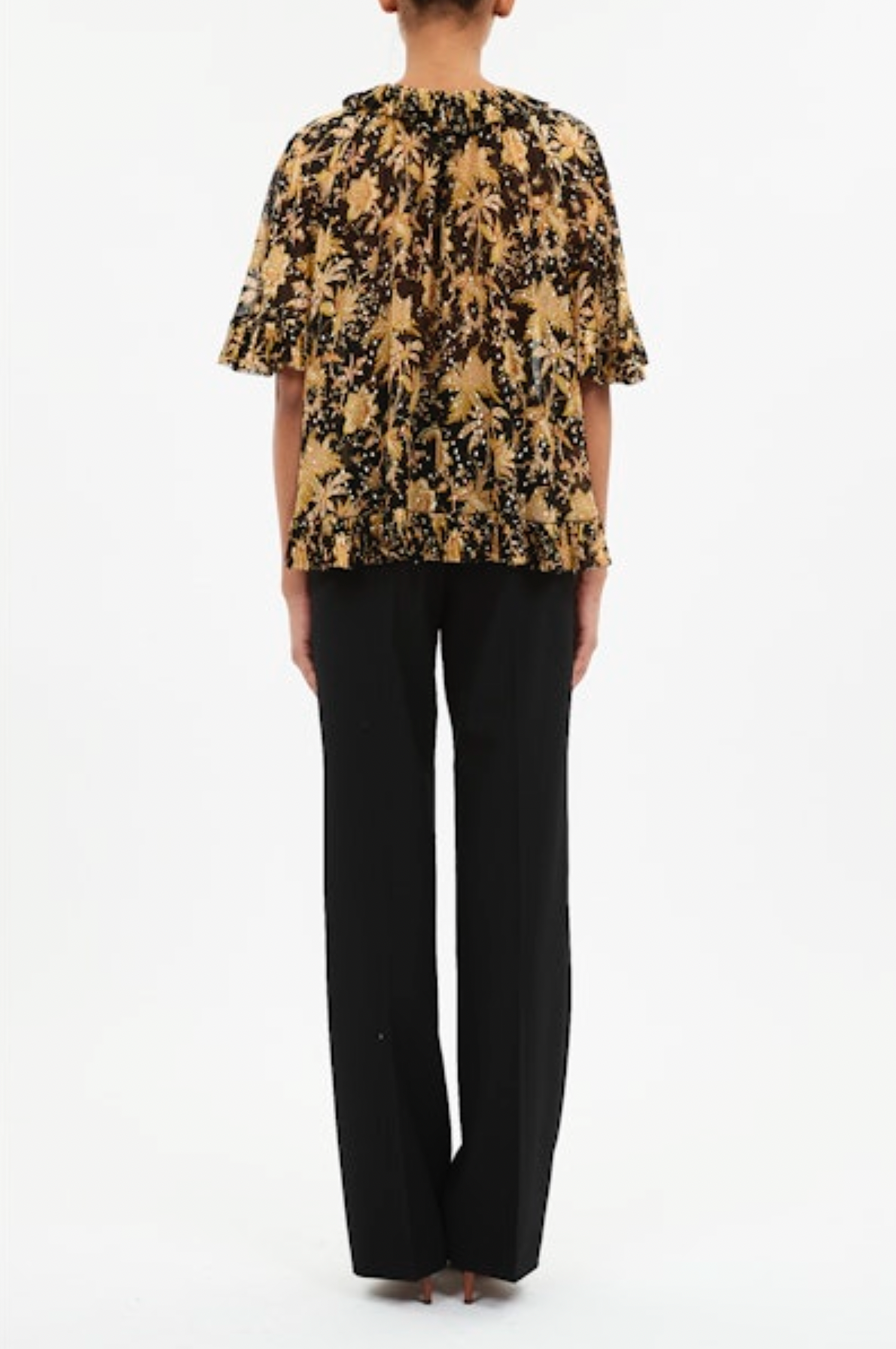 Helaine Short Sleeve Top in Forsythia