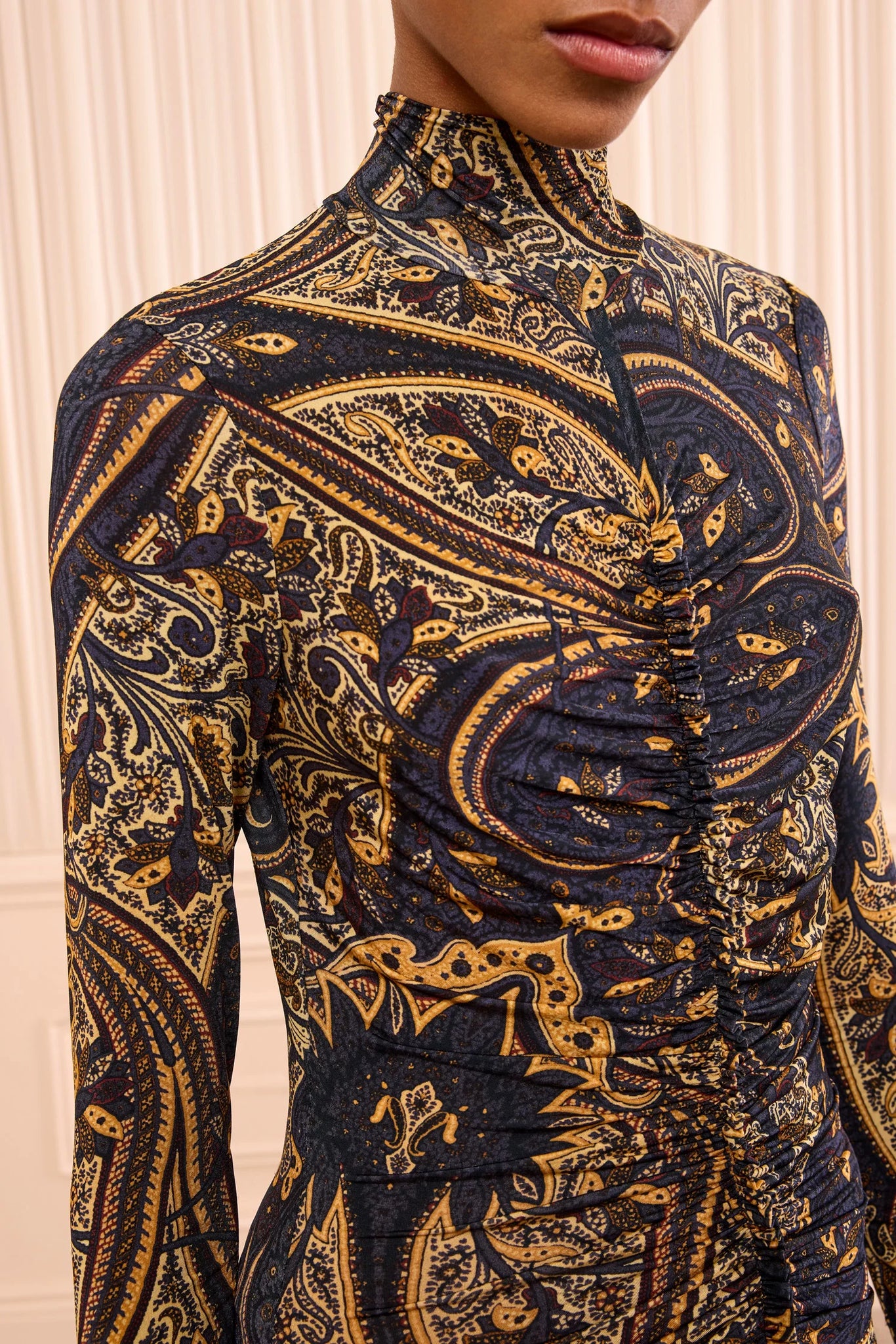 Ida Long Sleeve Jersey Dress in Twilight Paisley