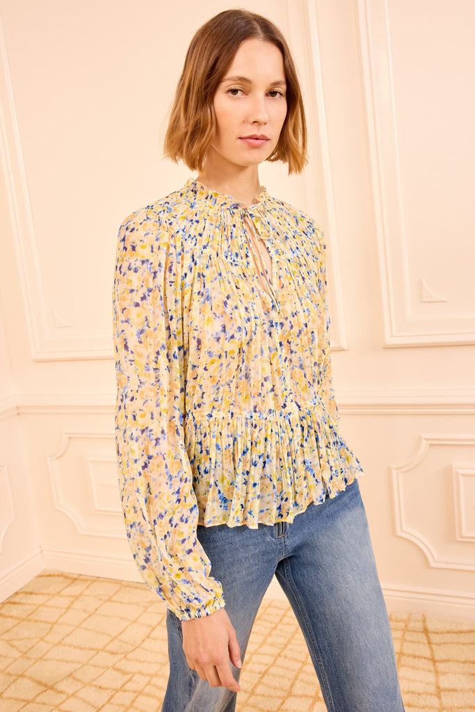 Leandra Silk Blouse in Daffodil