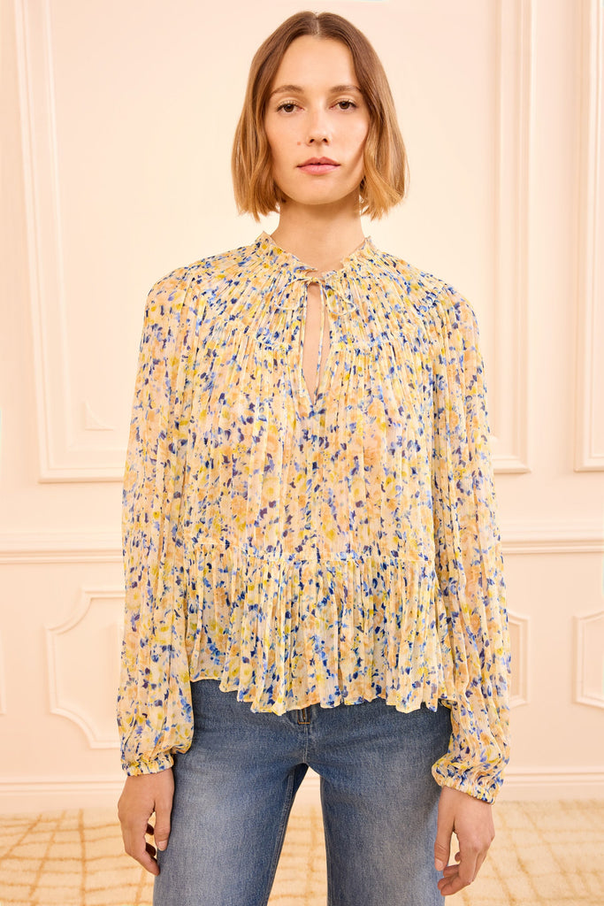 Leandra Silk Blouse in Daffodil