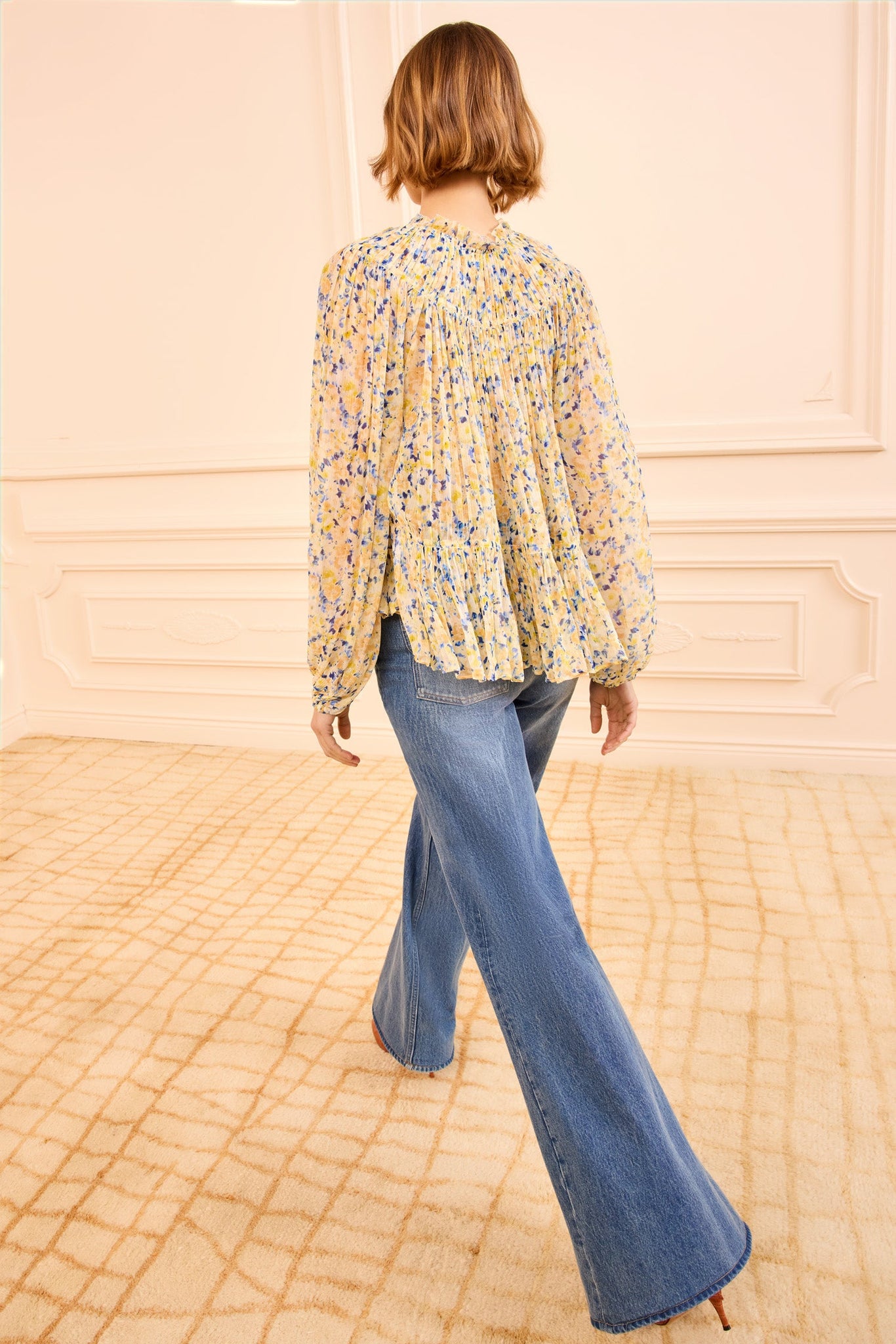 Leandra Silk Blouse in Daffodil