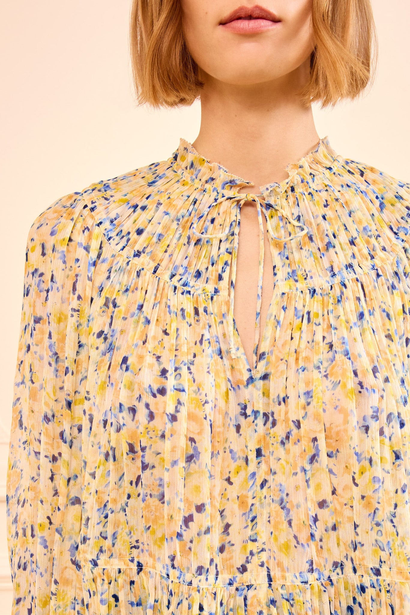 Leandra Silk Blouse in Daffodil