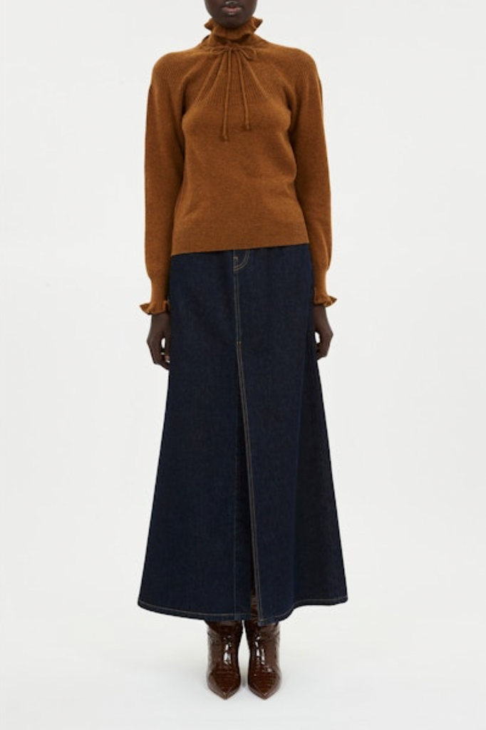 Maisie Cashmere Turtleneck in Umber