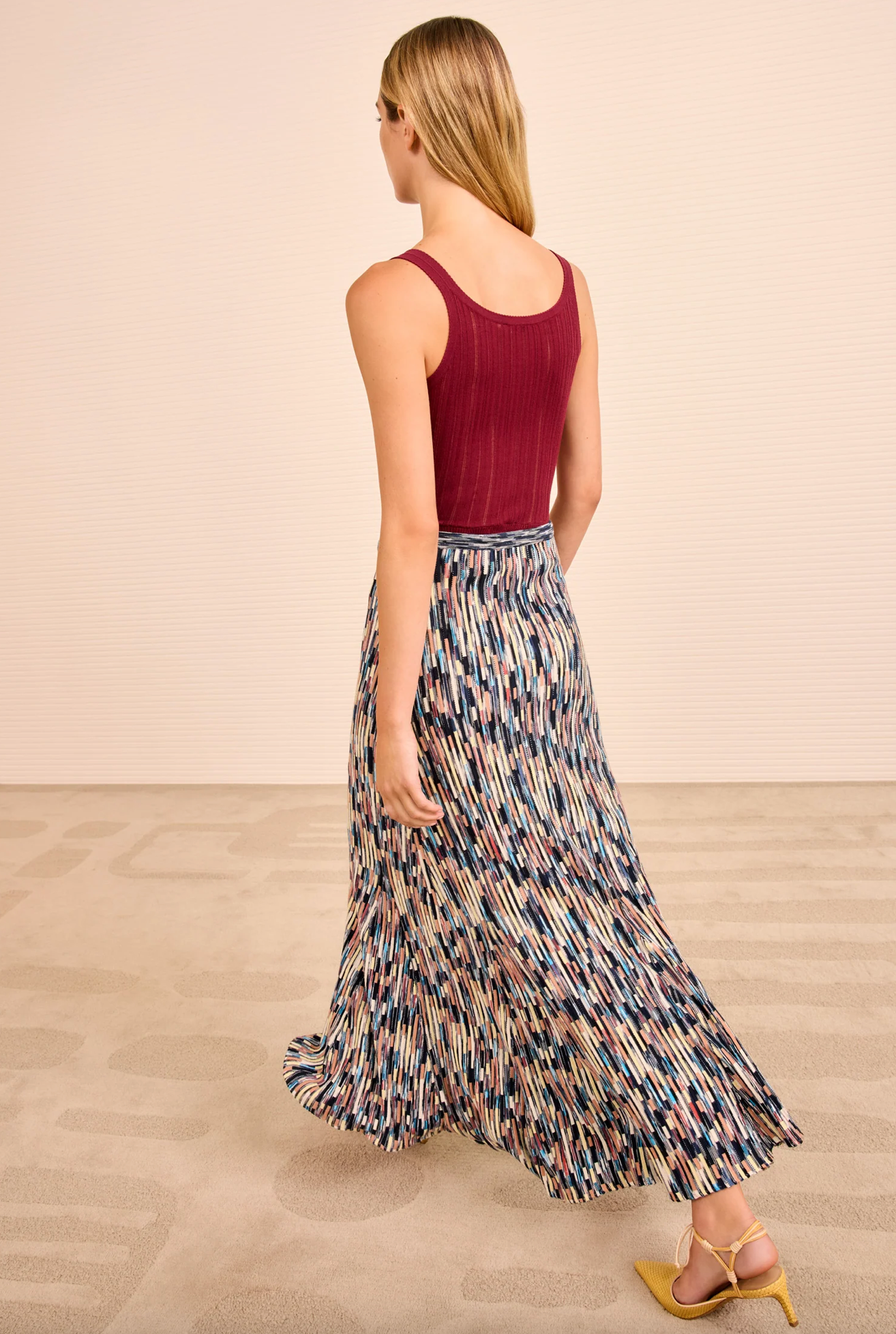 Marceline Multicolor Long Skirt in Oasis