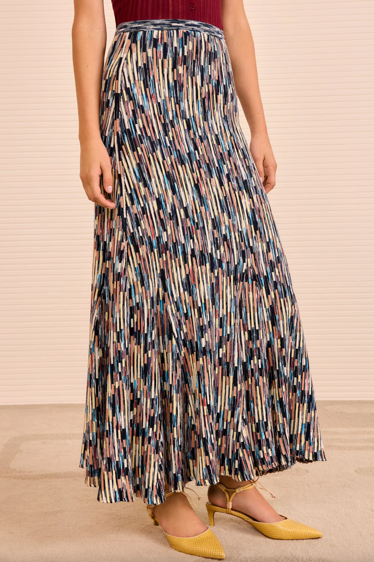 Marceline Multicolor Long Skirt in Oasis