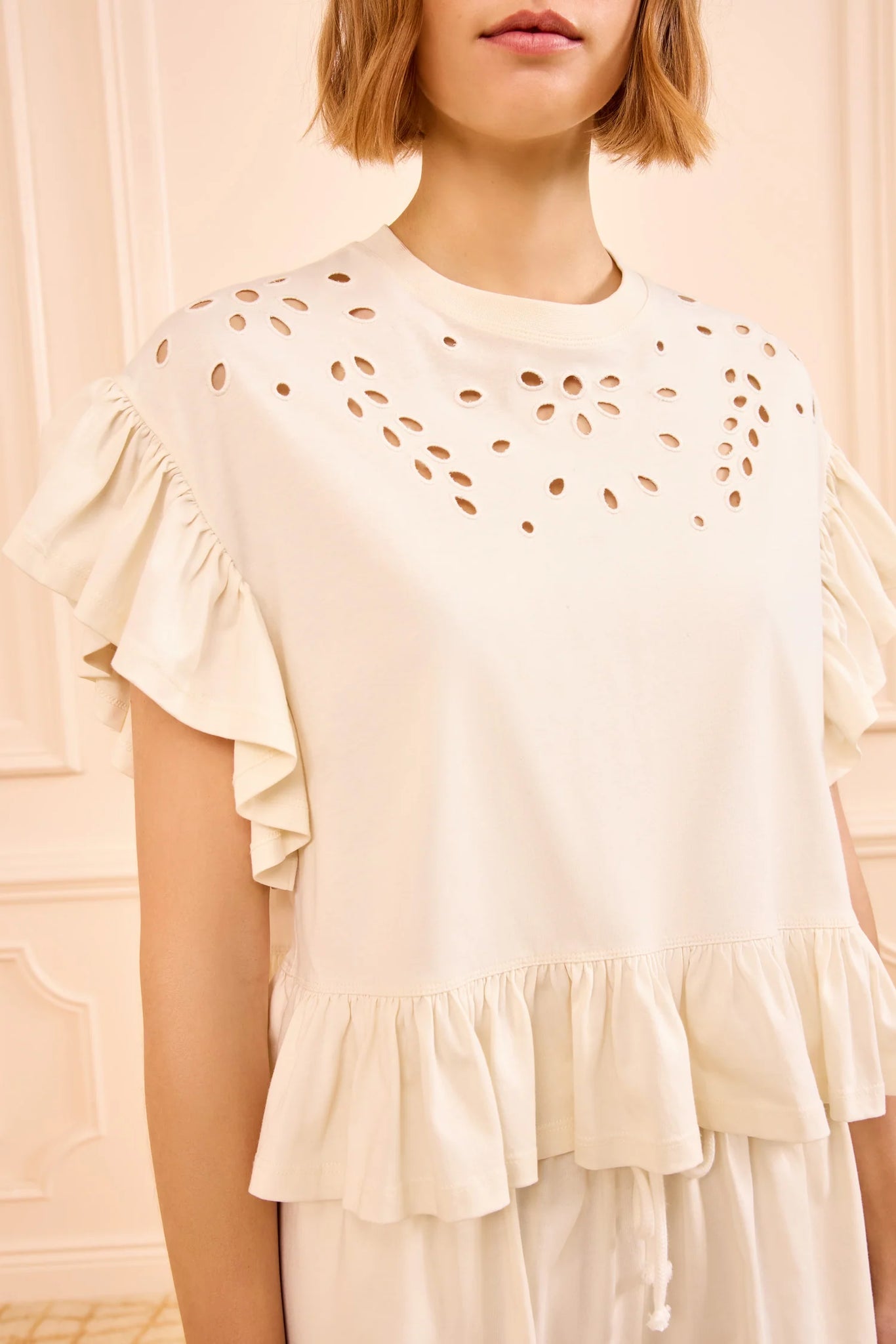 Mariana Top with Peplum in Noir