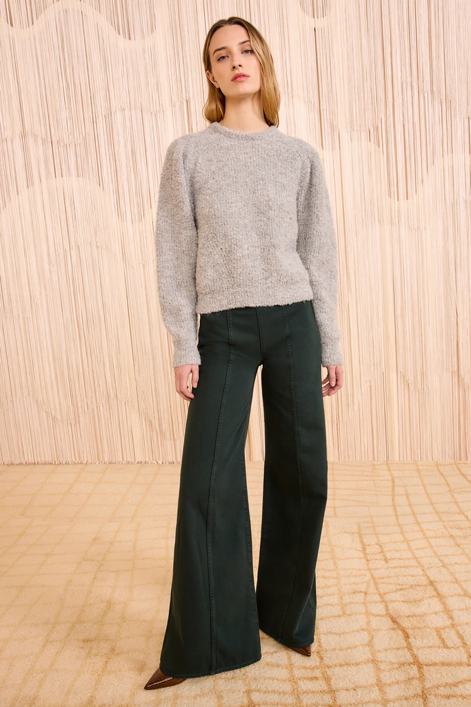 Romily Alpaca Long Sleeve Pullover in Pebble