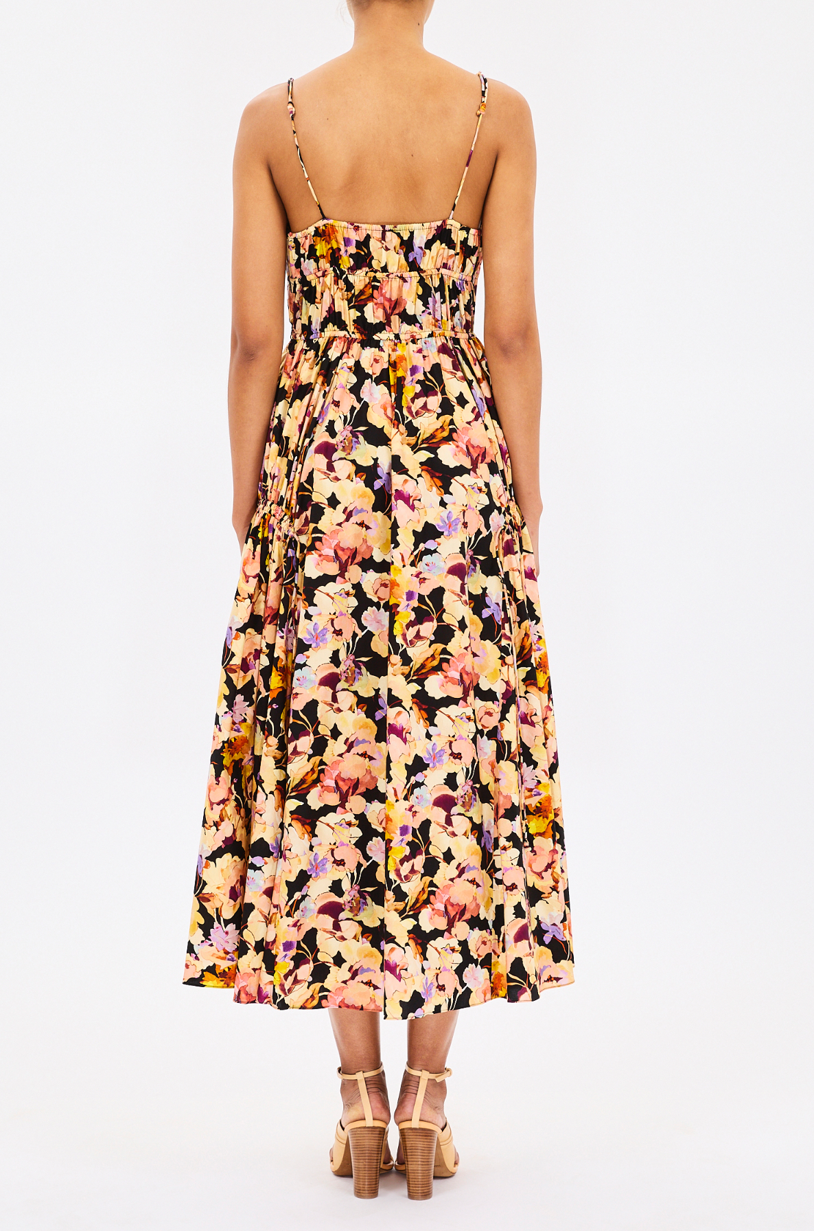 Vidri Cotton Cami Dress in Night Bloom