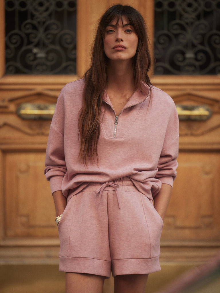Atrium High Rise Short 4.5" in Rose Marl