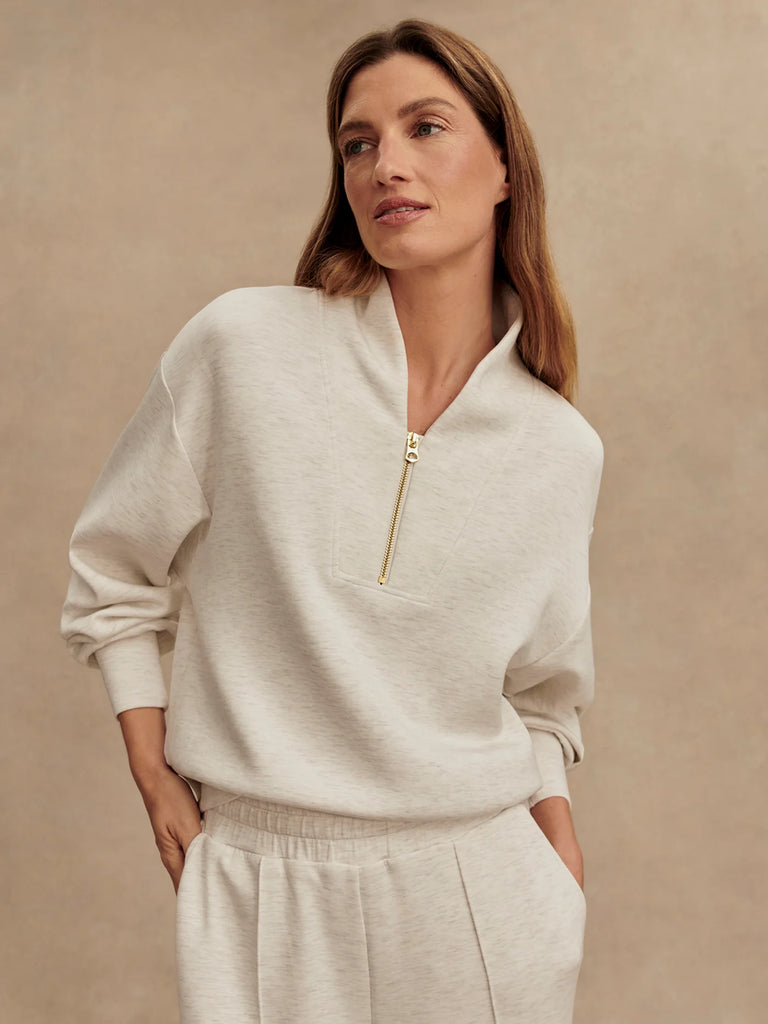 Davidson Sweatshirt in Ivory Marl