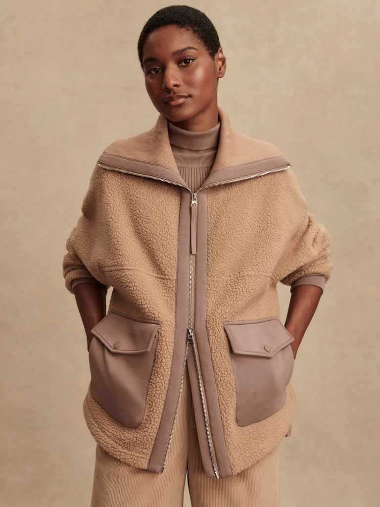Eleanor Patch Pocket Fleece in Chanterelle
