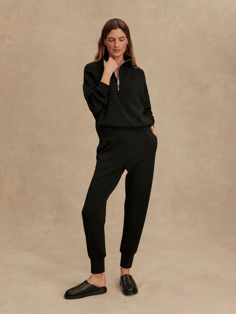 Hawley Half-Zip Sweater in Black