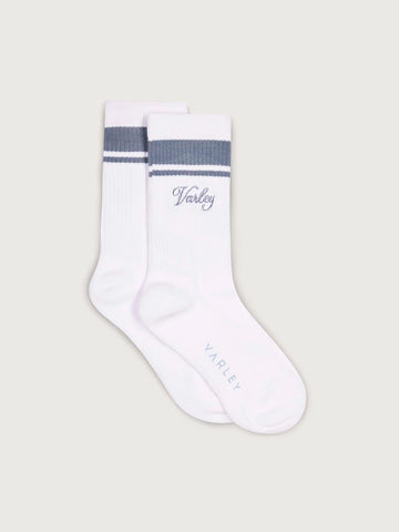 Lamar Club Stripe in White/Ash Blue