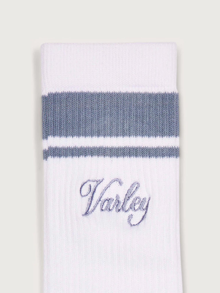 Lamar Club Stripe in White/Ash Blue