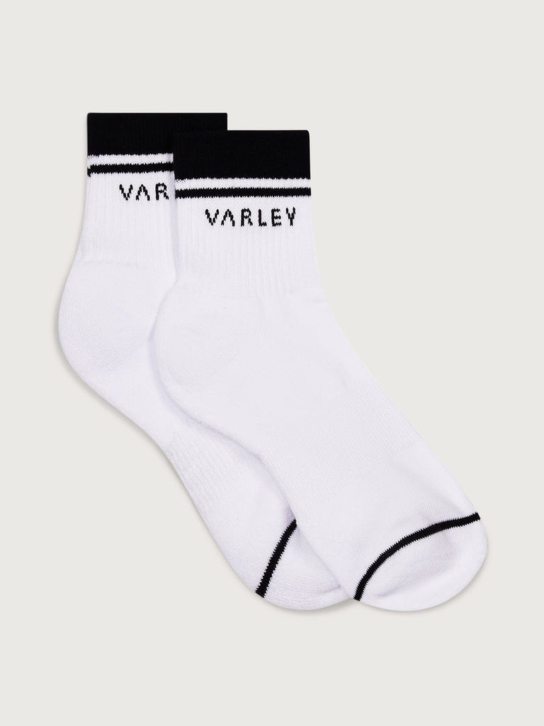 Lenni Half Crew Sock in White/Black