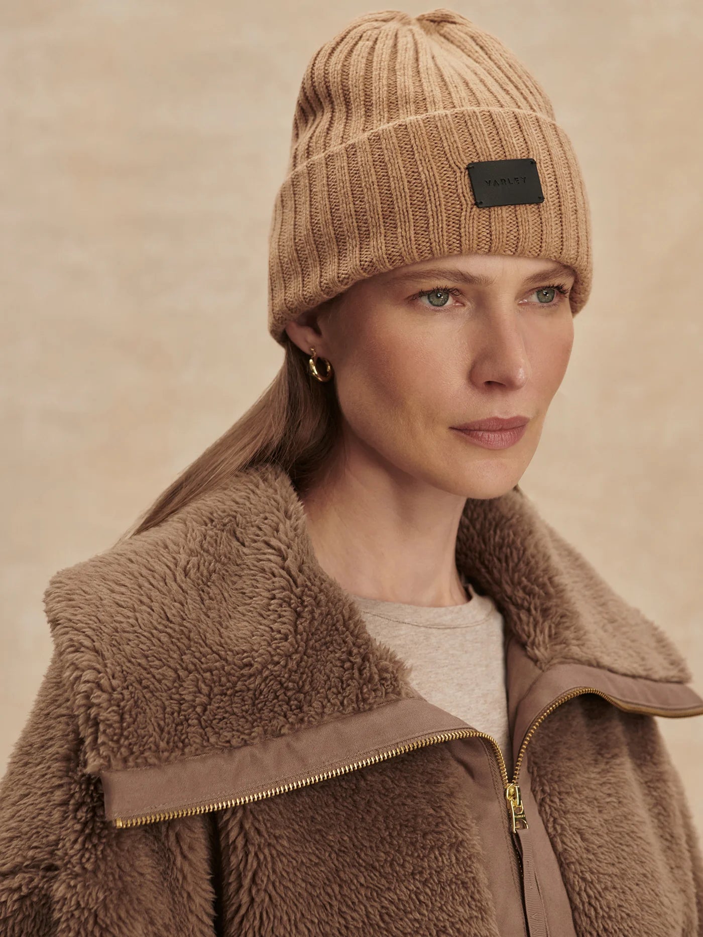 Logan Sherpa Coat in Ash Taupe