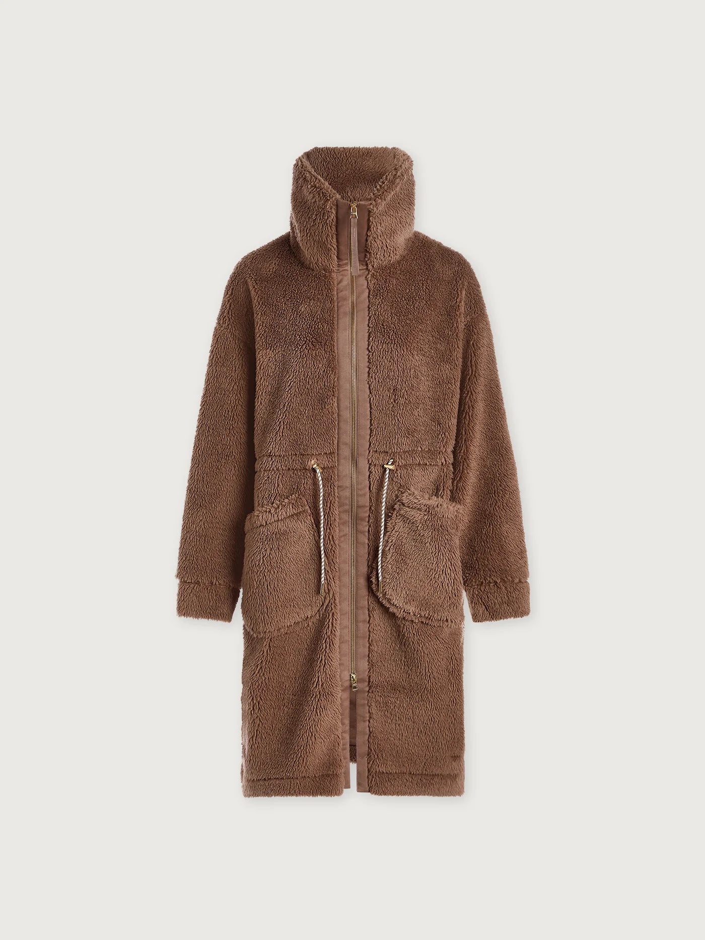 Logan Sherpa Coat in Ash Taupe