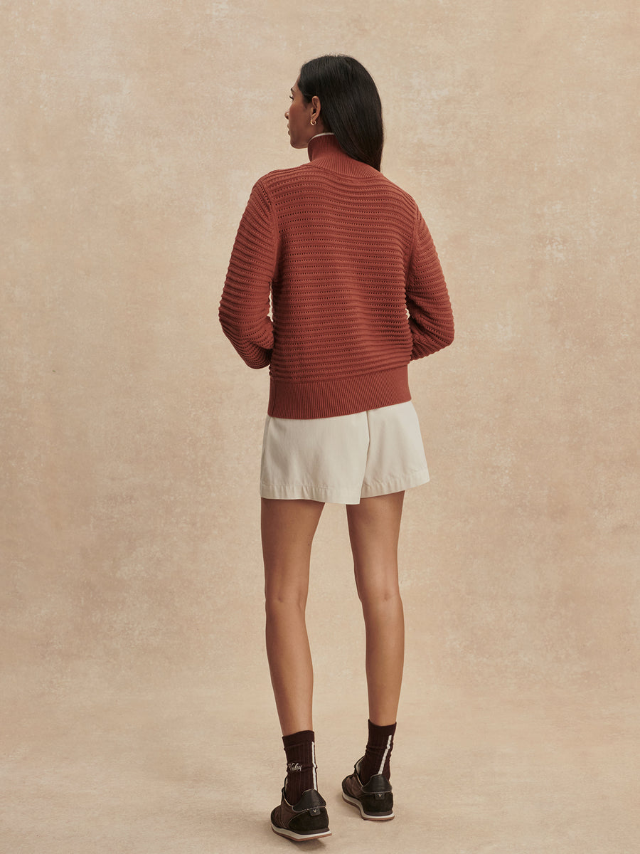 Morwenna Half Zip Knit in Maple
