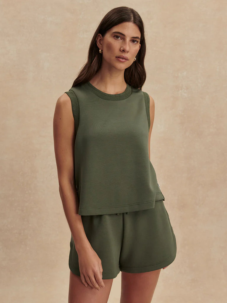 Shea Crop Tank in Thyme