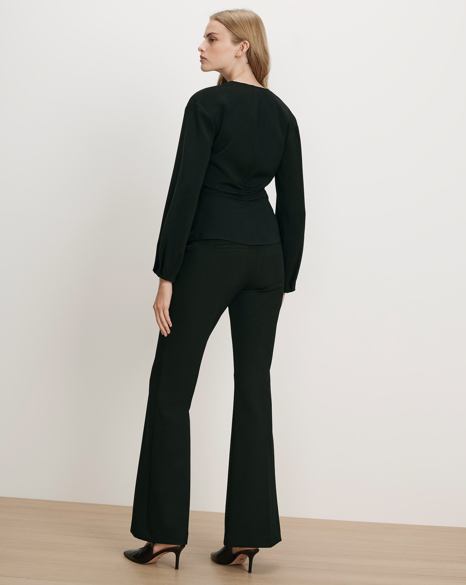 Drew Brooch Blouse in Black