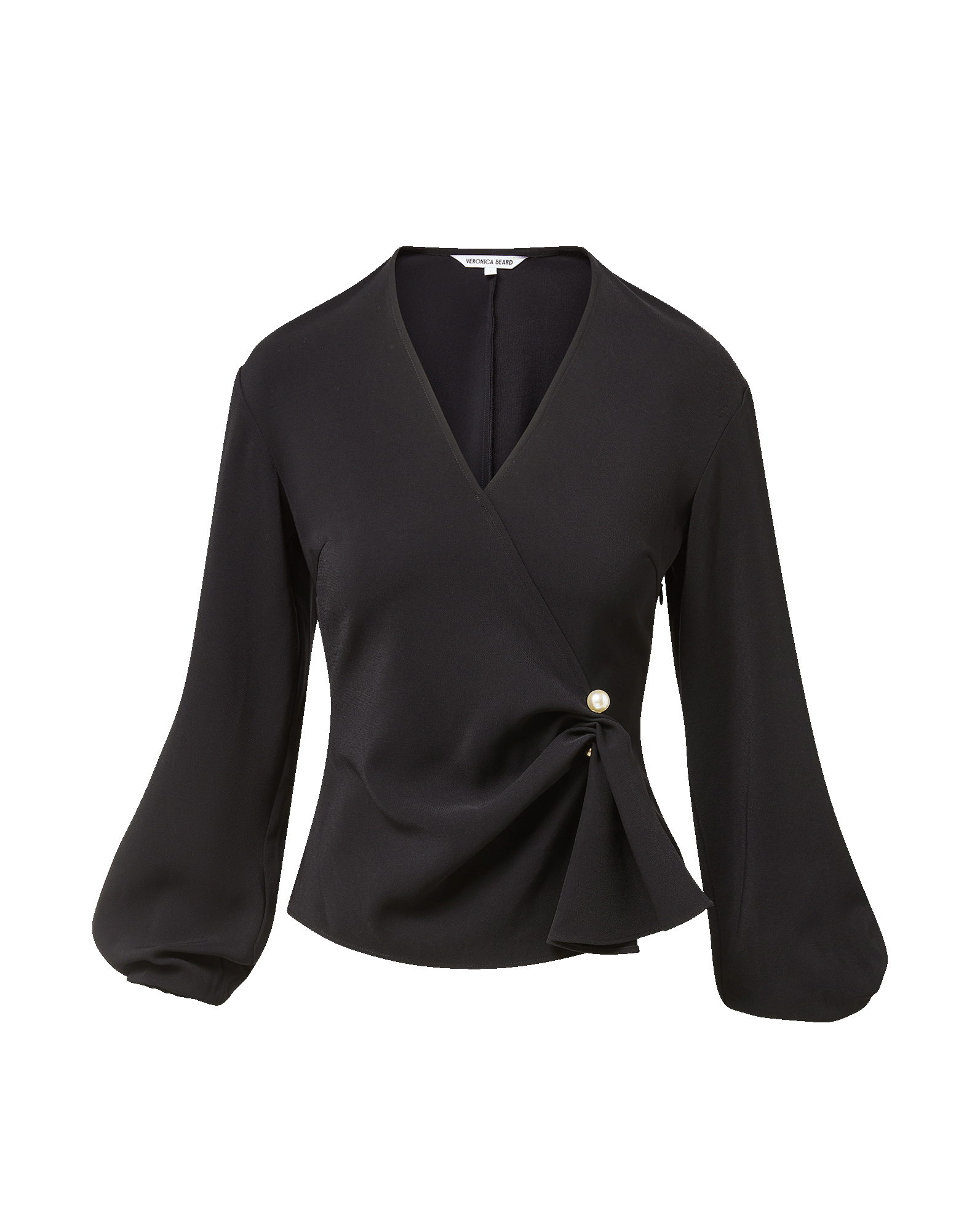 Drew Brooch Blouse in Black