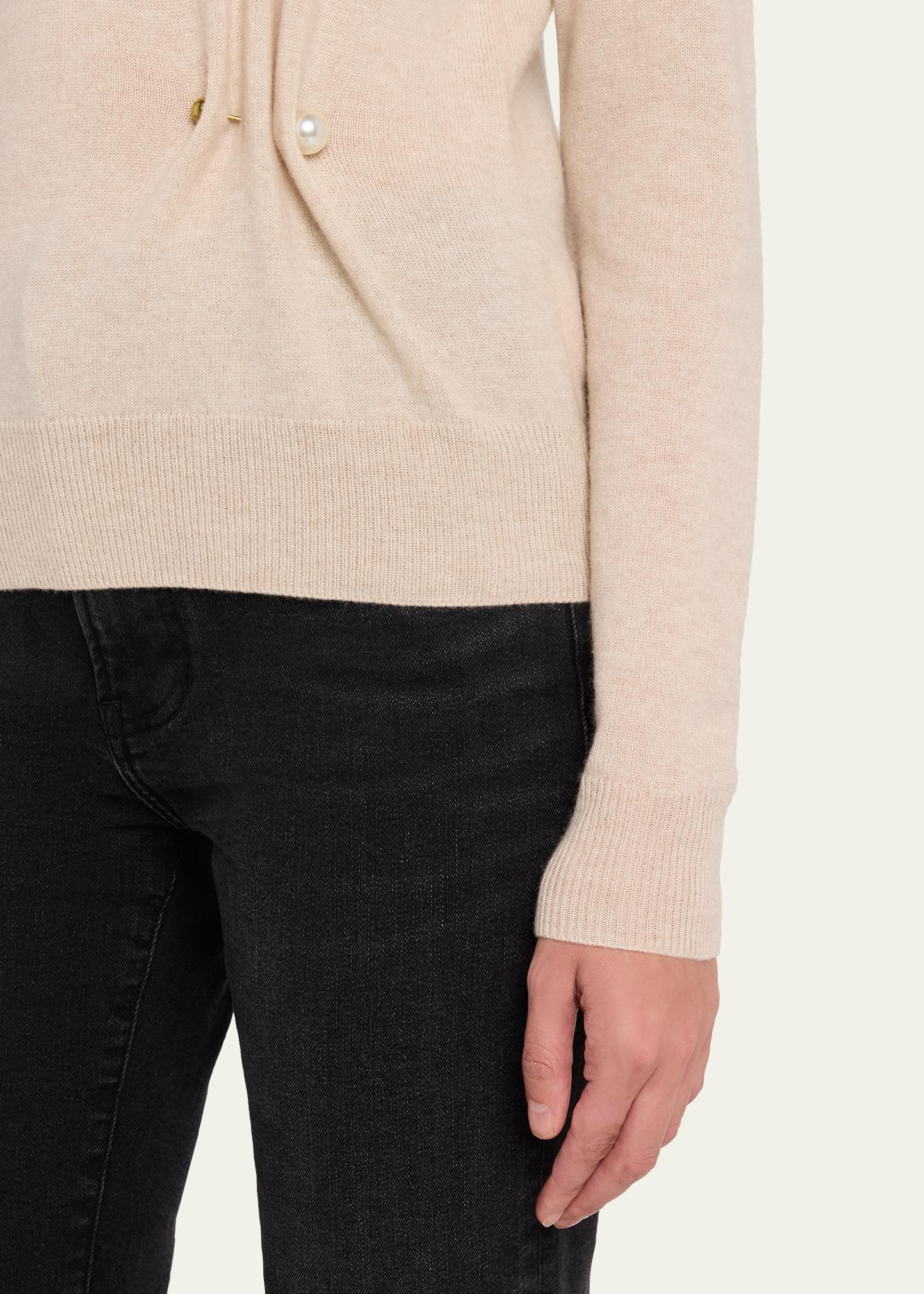 Frankie Brooch Pullover in Oatmeal Melange