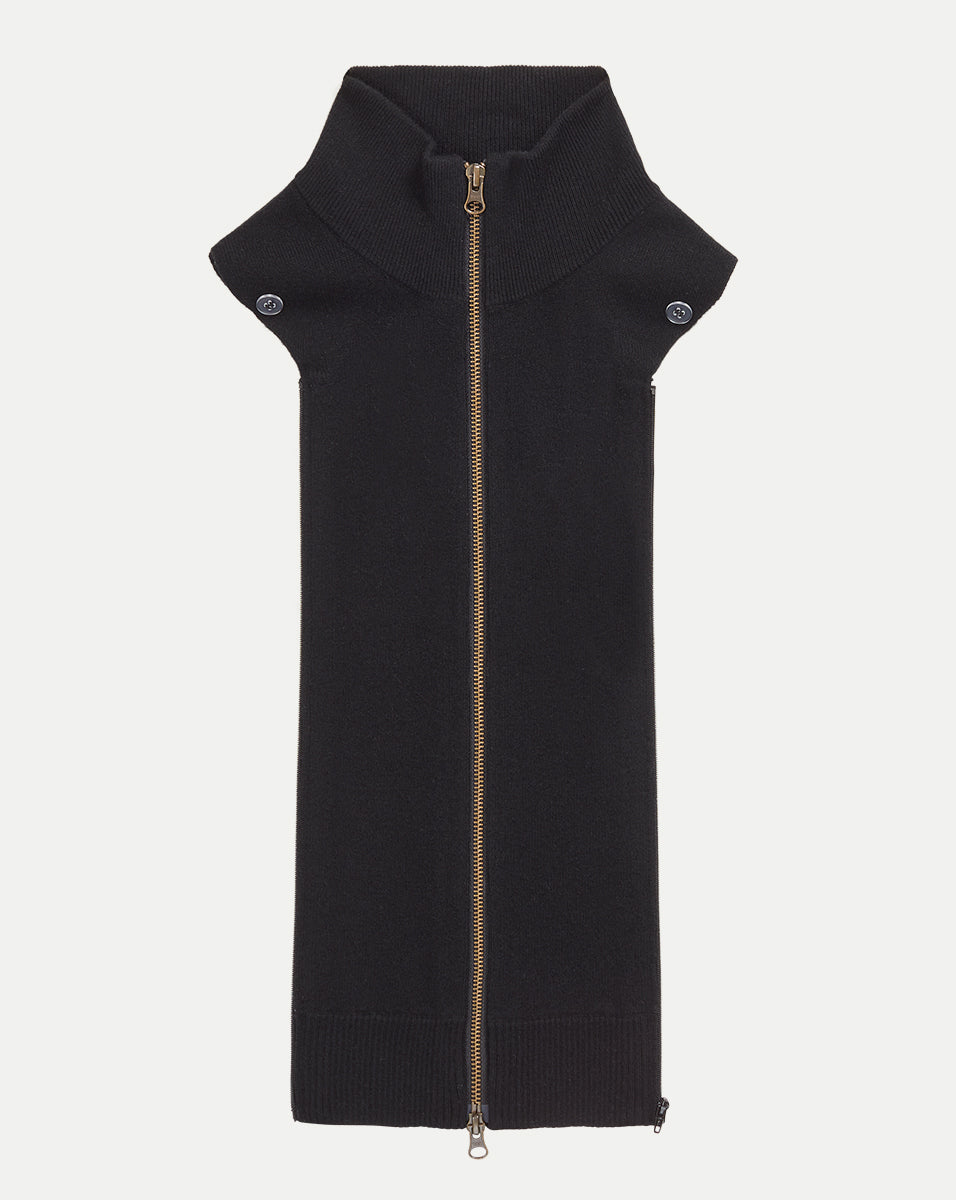 Uptown Merino Wool-Cashmere Dickey in Black