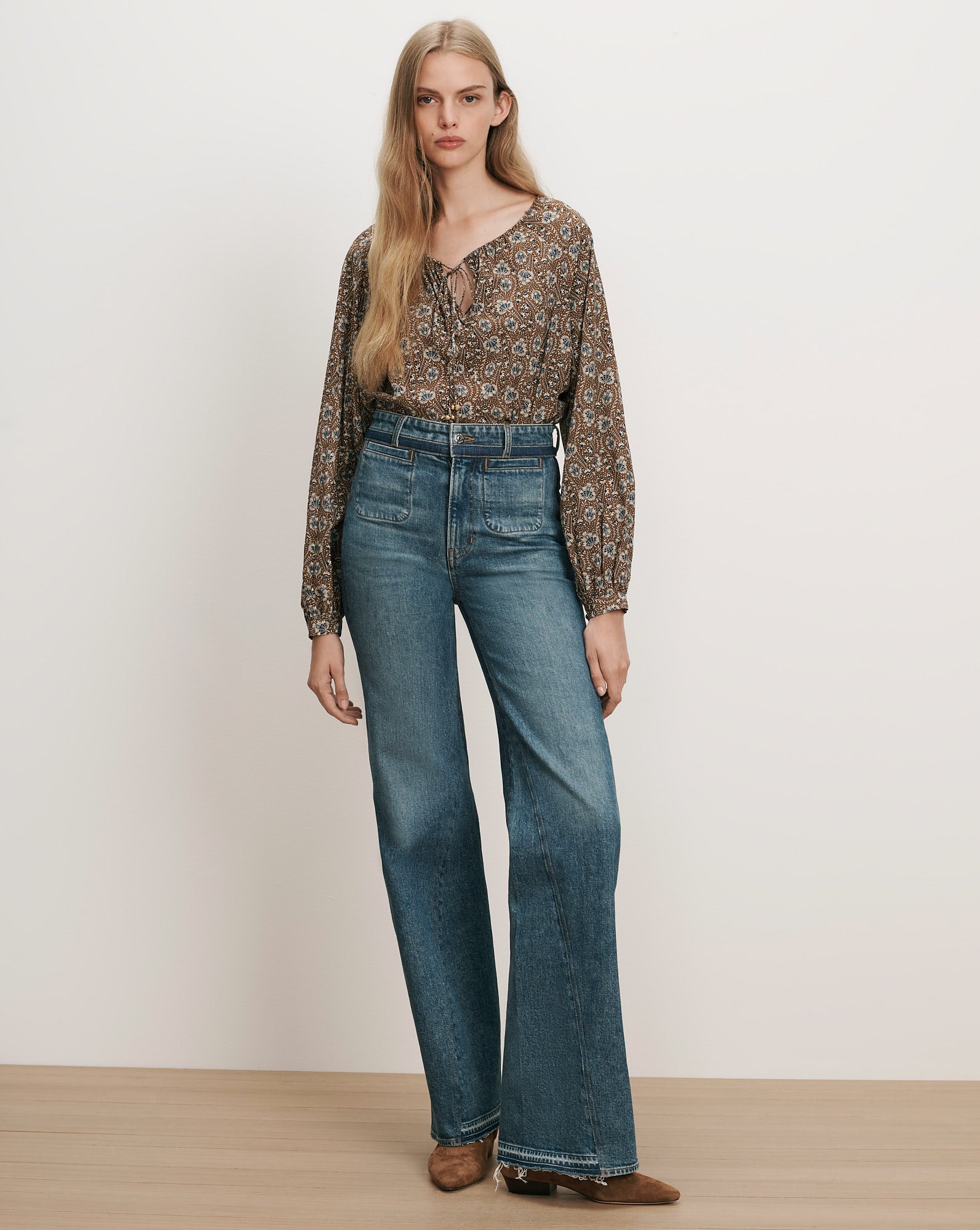 Rhosen Floral Blouse in Acorn Multi