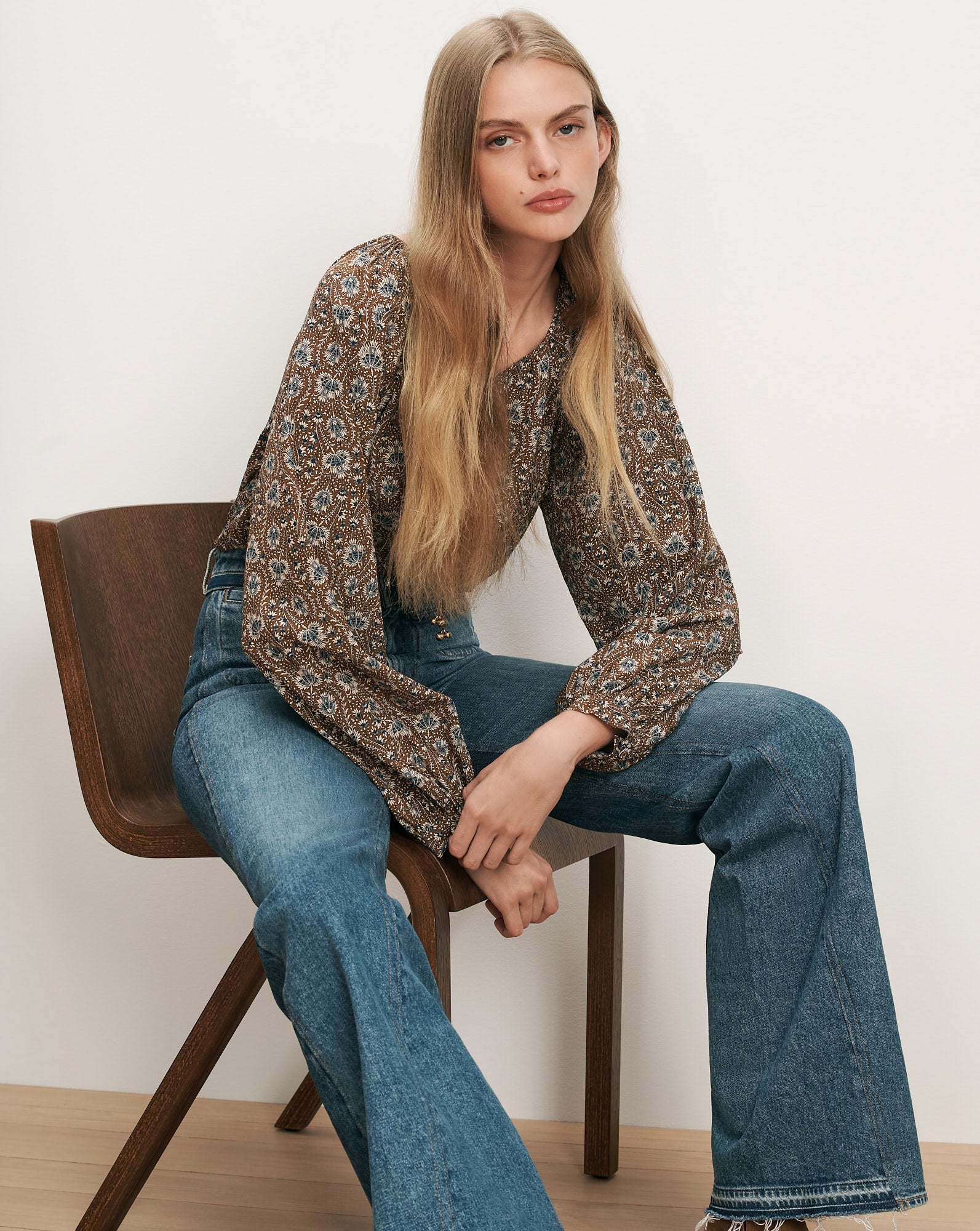 Rhosen Floral Blouse in Acorn Multi