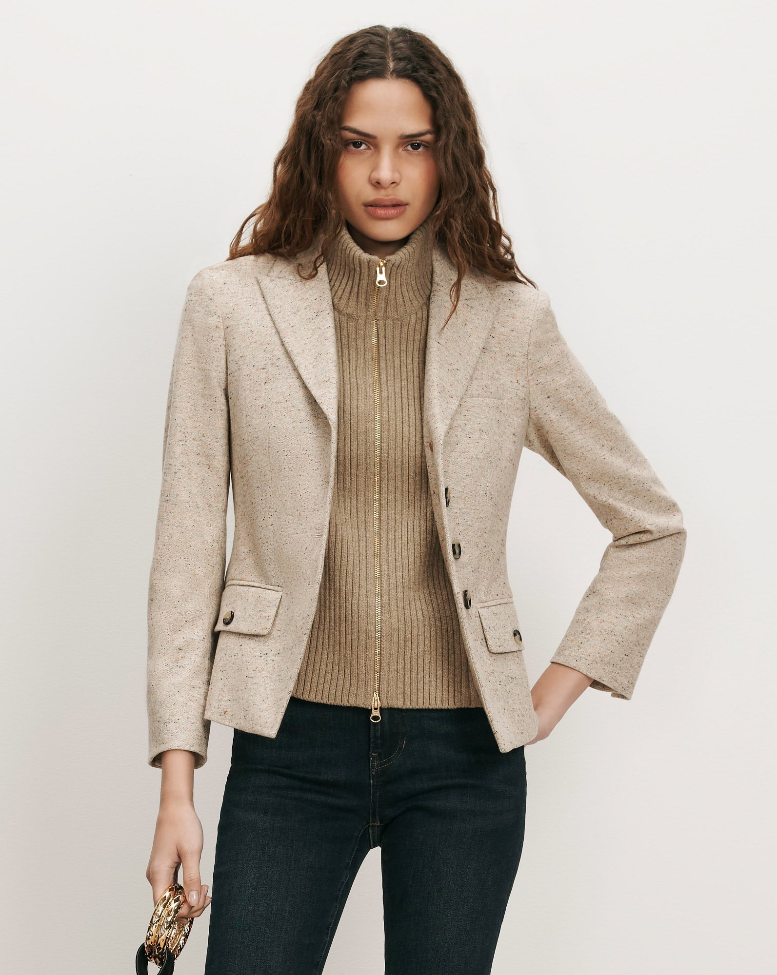 Turtleneck Dickey in Desert Taupe
