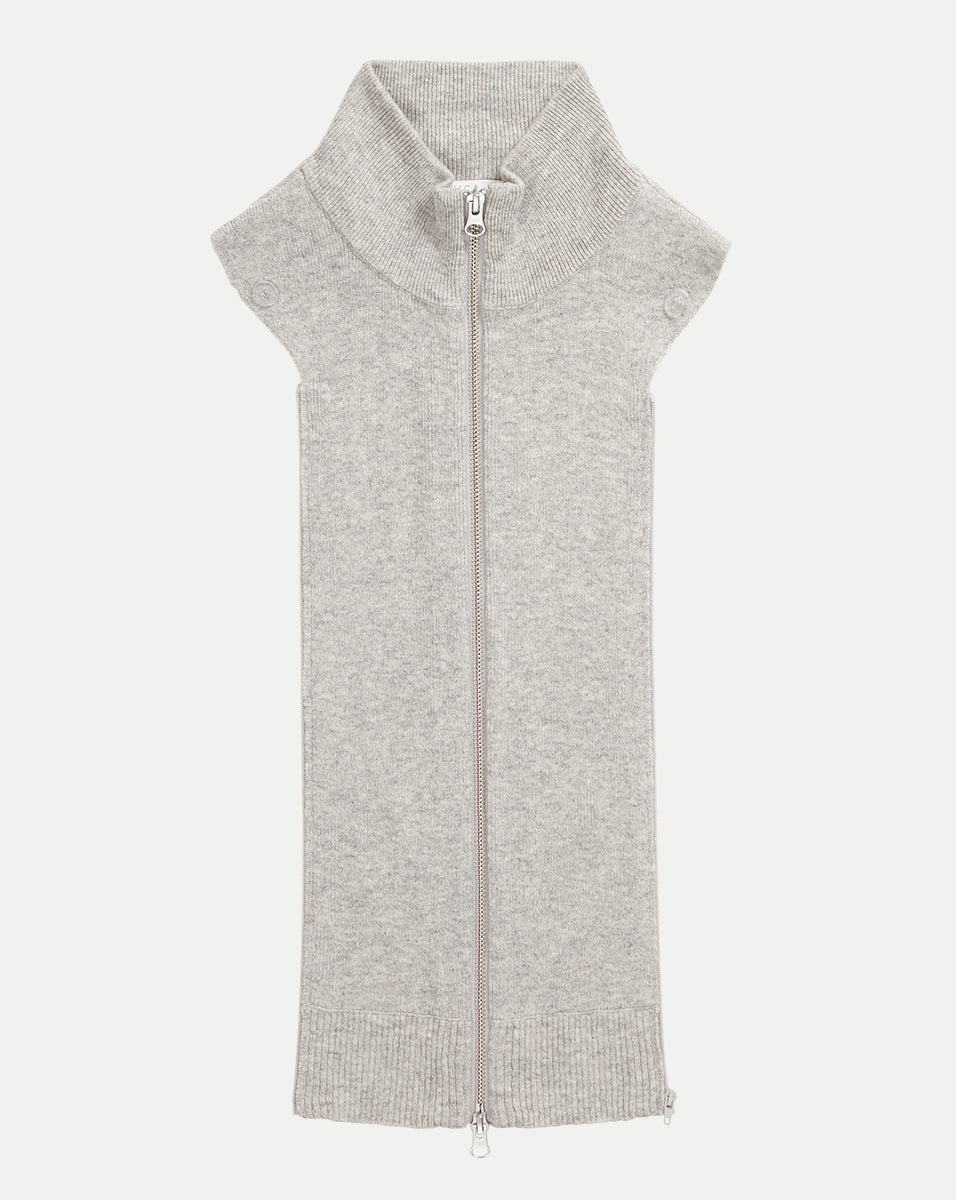 Uptown Merino Wool-Cashmere Dickey in Grey