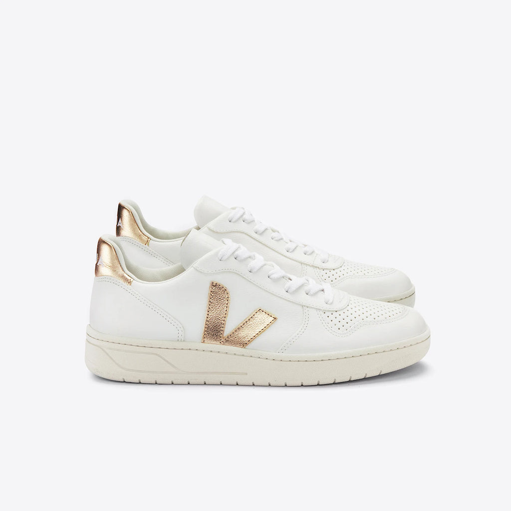 V-10 Leather in White Platine