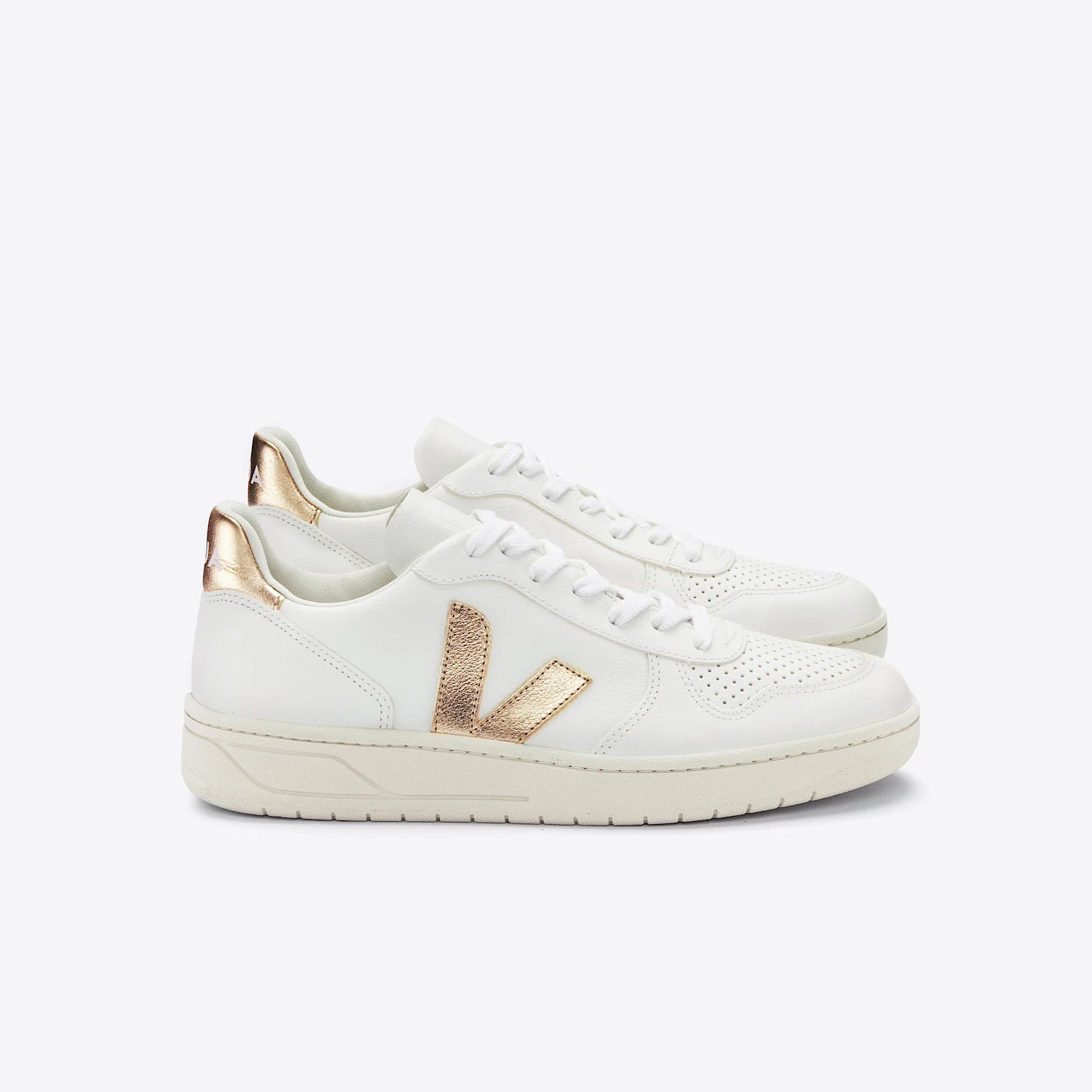 V-10 Leather in White Platine