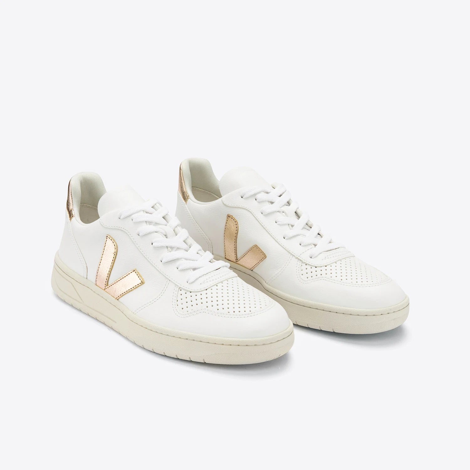 V-10 Leather in White Platine