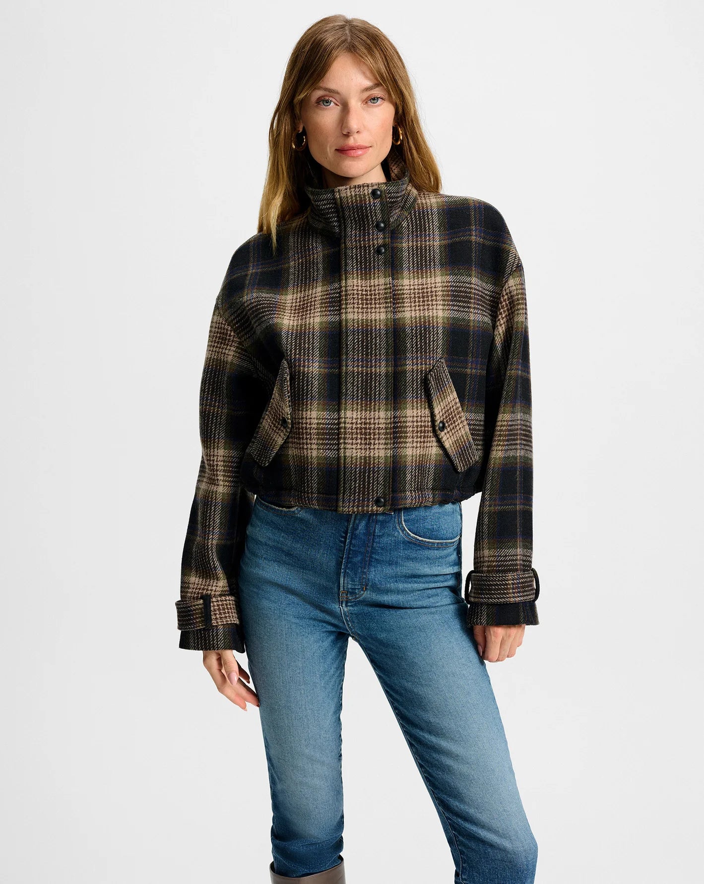 Bateman Plaid Jacket in Black Multi