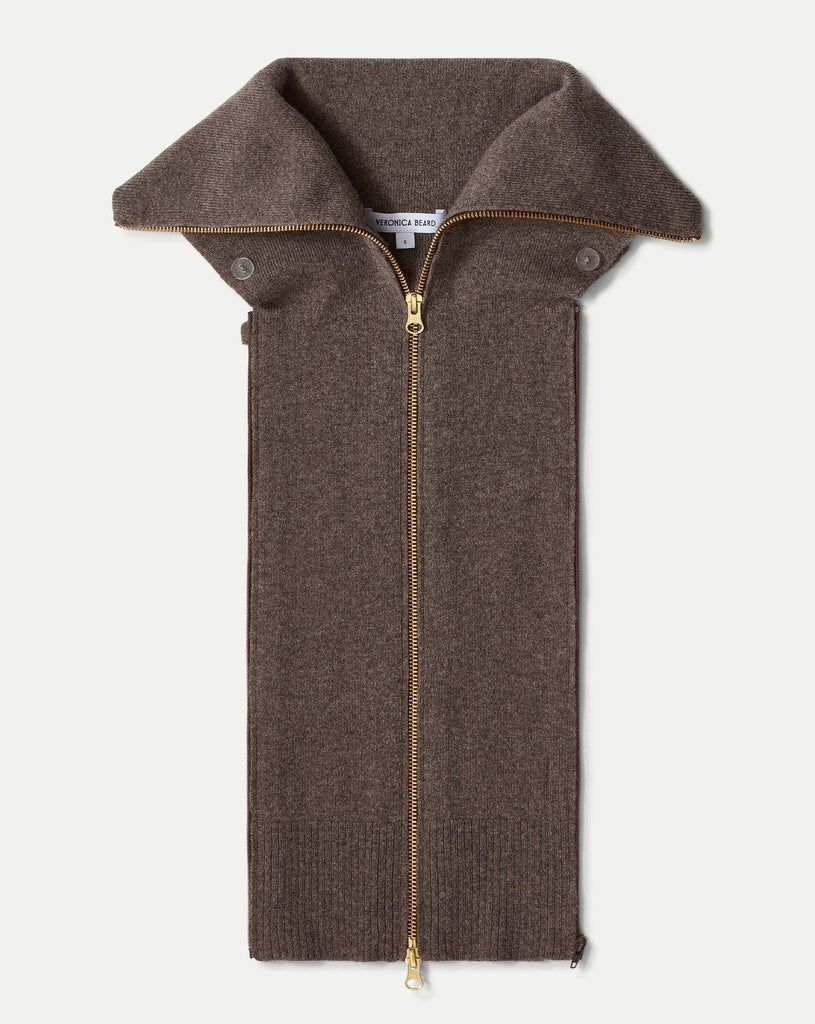 Beach Cashmere Dickey in Heather Dark Umber